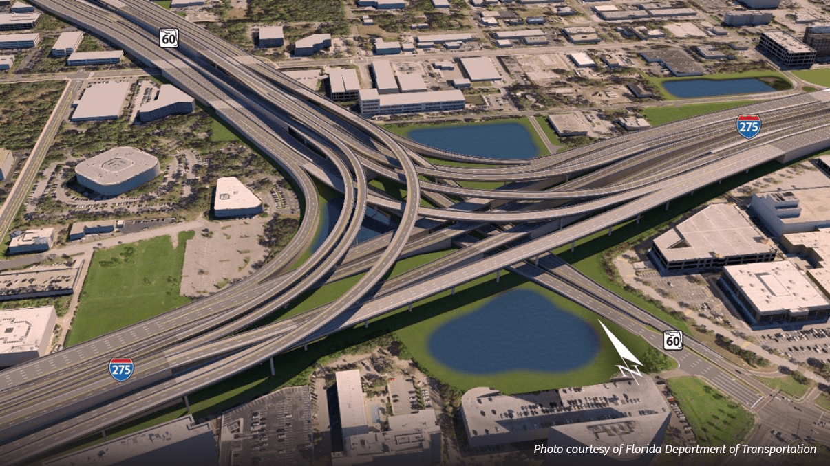 A rendering of the future Westshore Interchange.