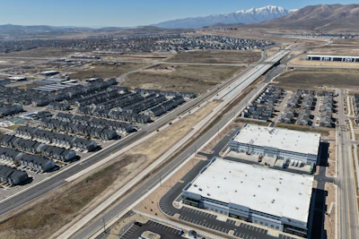 The existing 2100 North route, seen here, will be replaced with a new connection between I-15 and Mountain View Corridor.