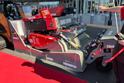 The new Asphalt Zipper 300XLP, shown here at ConExpo 2026, can cut down to 10 inches and at 30 inches wide for trenching on asphalt and milling roads for repairs.
