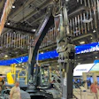 The Hyundai HX400 crawler excavator, seen here, was the largest among the five debuted at ConExpo 2026.