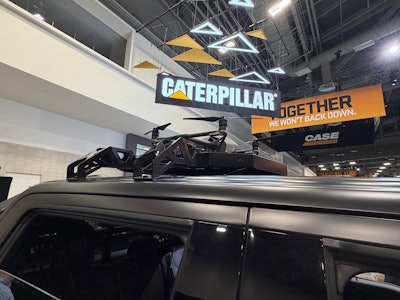 A roof rack for an autonomous drone is mounted to the concept truck.