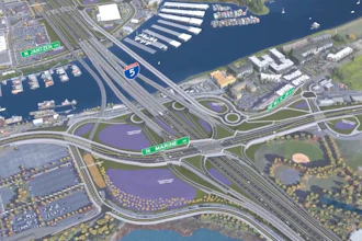 A rendering of the future Interstate 5 bridge over the Columbia River.