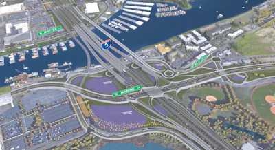 A rendering of the future Interstate 5 bridge over the Columbia River.