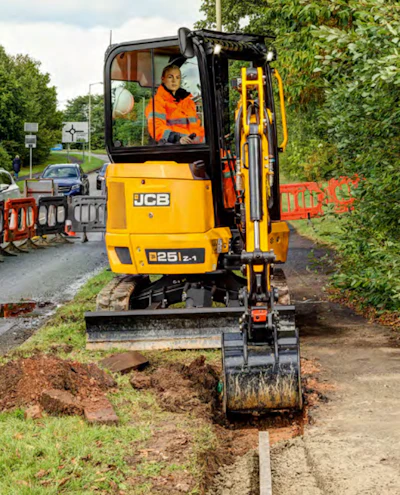 Jcb 25 Z Mini Excavator Road