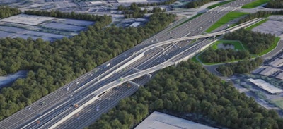 A rendering of the future Atlanta express lanes.