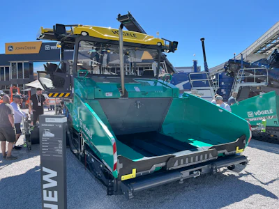 The V&ouml;gele Super 2000-5 X asphalt paver, seen here, is entering the U.S. market for the first time.