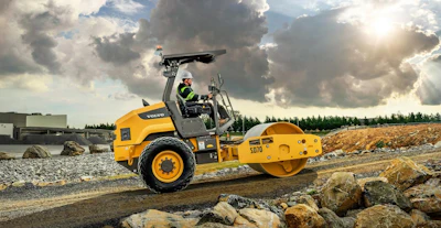 Volvo's new SD70 soil compactor features a 66-inch drum in smooth or padfoot configuration.