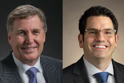 Caterpillar's former CFO, Andrew Bonfield, (left) and the new CFO, Kyle Epley.