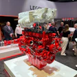 Cummins' next-gen X15 engine, which can run on diesel, biofuels or hydrogen, at ConExpo 2026.