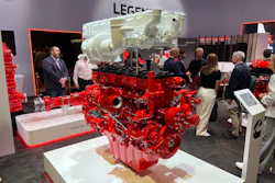 Cummins' next-gen X15 engine, which can run on diesel, biofuels or hydrogen, at ConExpo 2026.