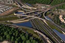 A rendering of the future, reconstructed I-4/SR 429 interchange.