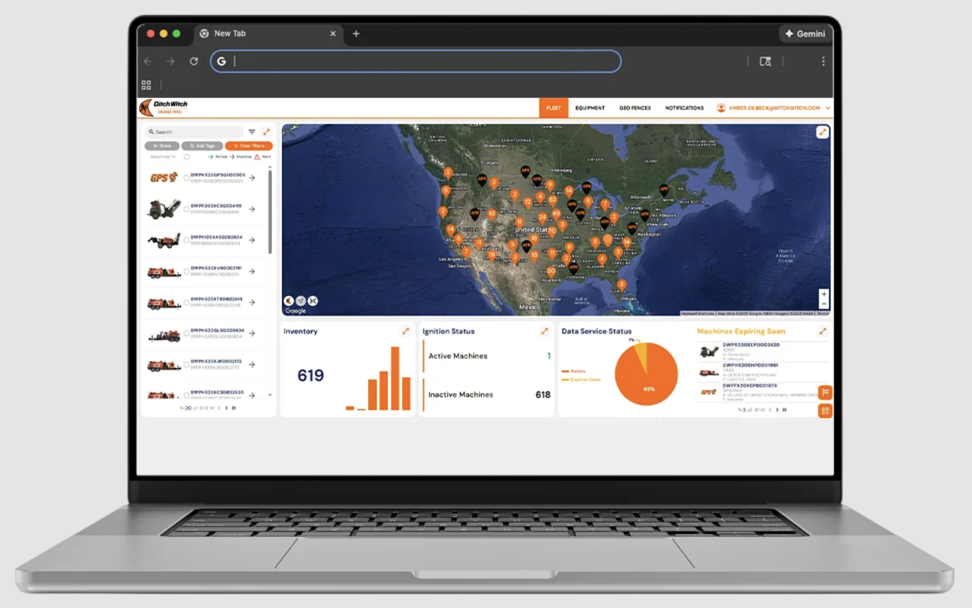 Ditch Witch Updates Orange Intel Telematics with More Customization, Data Analysis