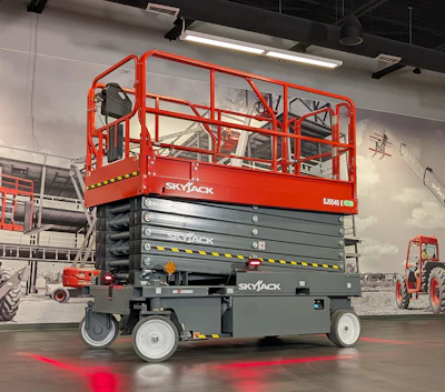 The SJ5545 E represents Skyjack's highest working height scissor lift available in the U.S.