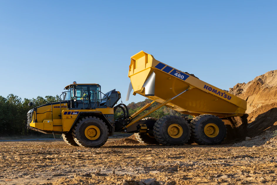 Komatsu's New HM460-6 Articulated Dump Truck Gets More Traction, Power, Payload