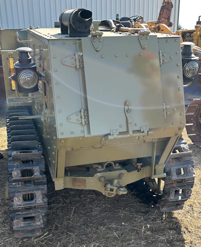 This 1918 Holt Artillery Tractor 5-ton Model 1917 was all rusted out and its armor missing before Howard Bowers rescued it. He learned it had been built by the Maxwell Motor Company to help meet demand for World War I.