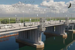 A rendering of how the final I-10 Calcasieu River Bridge might look.