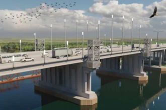 A rendering of how the final I-10 Calcasieu River Bridge might look.