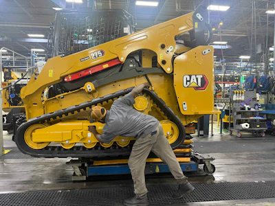 Working on a Cat 275 at Caterpillar's plant in Sanford, North Carolina, where the company seeks to hire 600 workers.