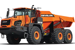 The new DA45-7 articulated dump truck