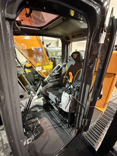 All E Series excavators come equipped with Case's larger automotive-style cab.
