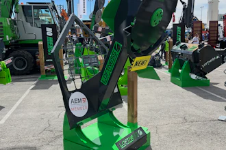 The Loftness Kwik Fall, seen here, offers a 14-inch cutting capacity.