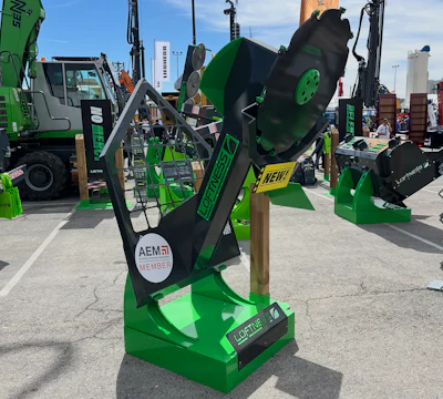 The Loftness Kwik Fall, seen here, offers a 14-inch cutting capacity.