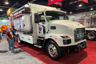 Sage Oil Vac's non-CDL enclosed lube truck includes six product tanks and seven hoses.