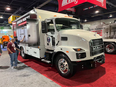 Sage Oil Vac's non-CDL enclosed lube truck includes six product tanks and seven hoses.