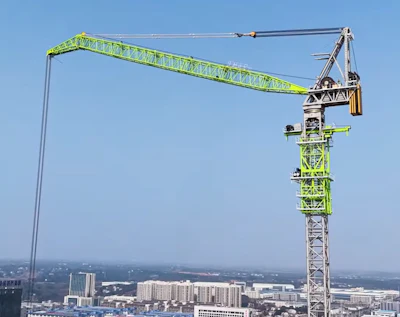 Zoomlion's new LW3600-240NB tower crane requires a 115-foot by 180-foot site footprint.