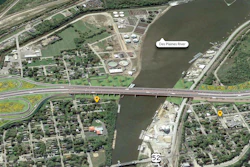 A rendering of how the new Des Plaines River Bridges will look once completed in 2028.