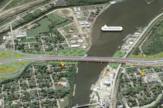 A rendering of how the new Des Plaines River Bridges will look once completed in 2028.