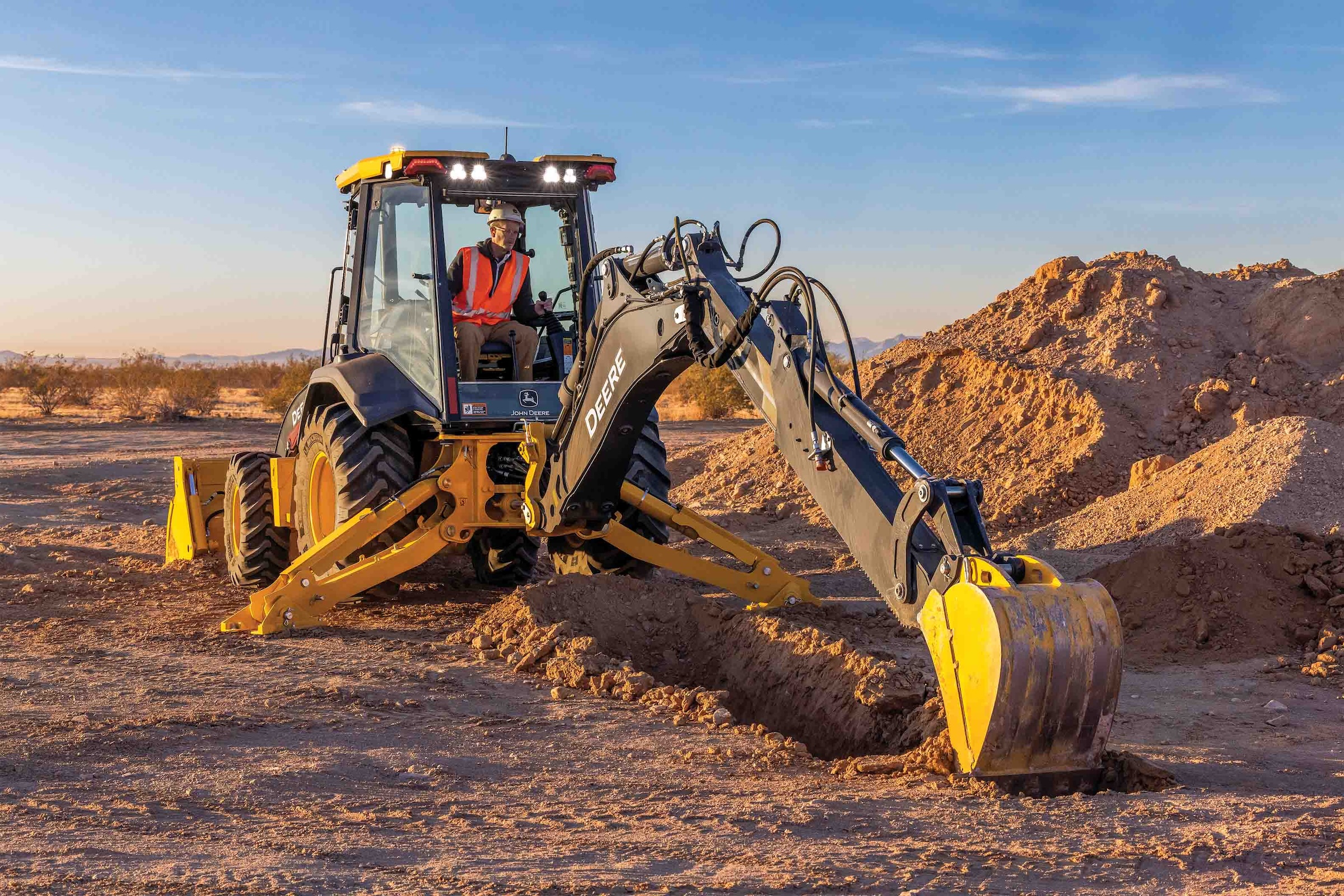 Deere's 320 P-Tier is the best-selling new financed backhoe loader in the U.S., according to EDA. Source: John Deere