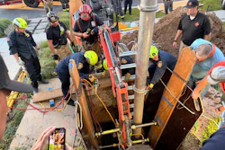 This trench collapse rescue operation June 11 in Mapleton, Utah, had a happy ending as the victim was able to breathe due to a void in the dirt while he was completely buried.