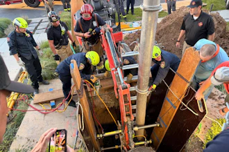 This trench collapse rescue operation June 11 in Mapleton, Utah, had a happy ending as the victim was able to breathe due to a void in the dirt while he was completely buried.