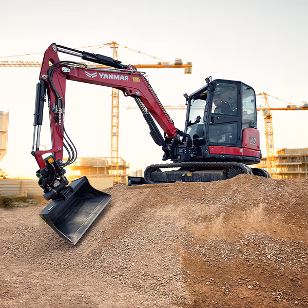 Yanmar's new SV60-6B mini excavator with tiltrotator