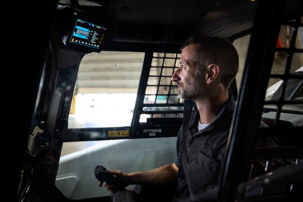 Operators of compact track loaders and skid steers with Doosan Bobcat's Jobsite Companion can push a button, give a voice command and the machine will perform the requested function. The AI-voice-activated system will be an option on the company's new 'Pro' CTLs and skid steers.