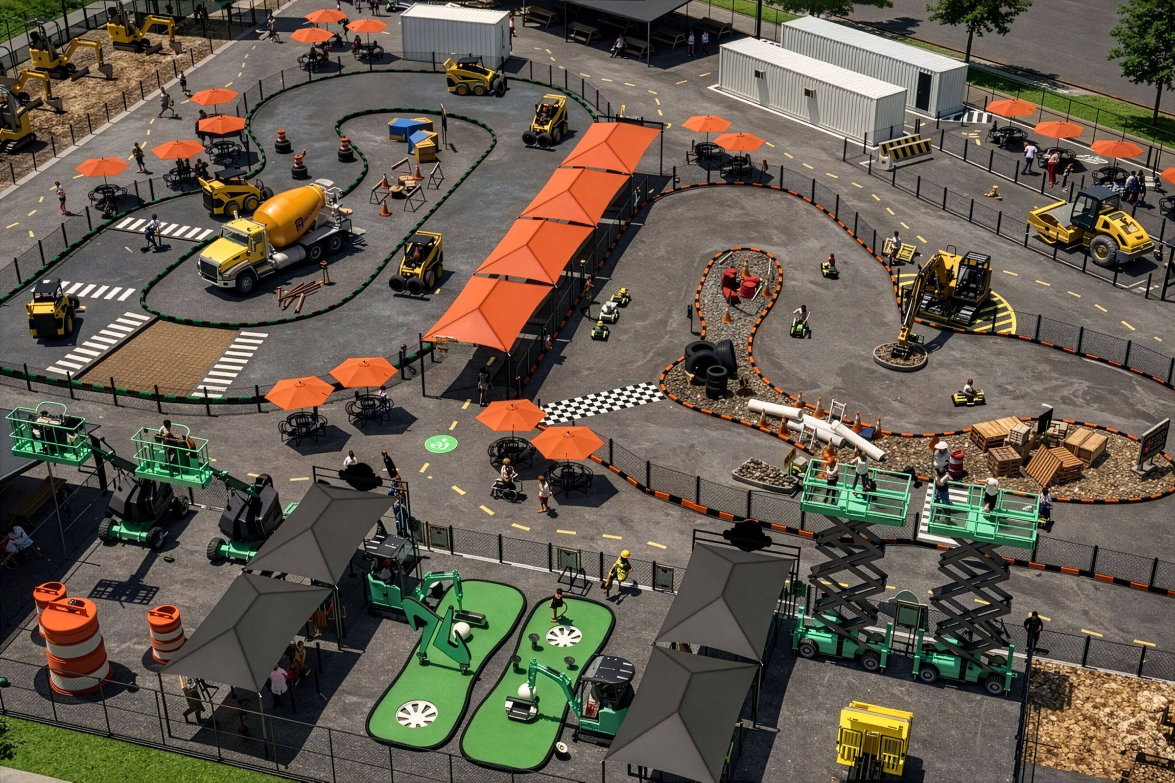 Dig World's new construction-themed amusement park in Grapevine, Texas, opened July 11.