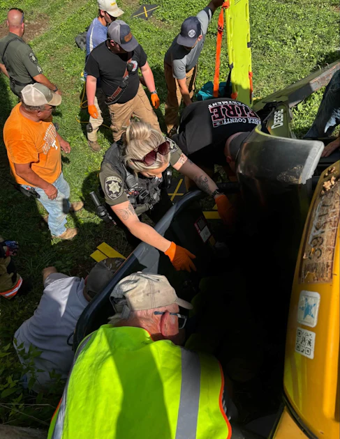 Person Trapped Under Toppled Excavator in Tennessee