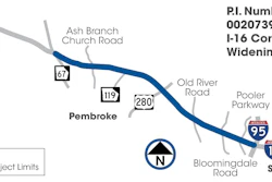 A map of the 17.77-mile corridor the joint venture will deliver.