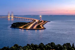 A rendering showing how a portion of the final Long Island-Connecticut bridge might look.