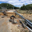 Western North Carolina saw significant road damage after Hurricane Helene in September 2024.