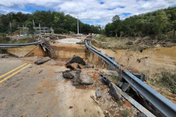 Western North Carolina saw significant road damage after Hurricane Helene in September 2024.