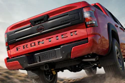 2026 Nissan Frontier Pro-4X with subtle U.S. 250th Anniversary lettering on tailgate.