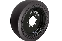 The new OTR SolidBoss 31x10-20 (10-16.5) tire for skid steers has a load capacity of 4,850 pounds at 15 mph.