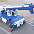 Sany's SCD150, seen here with branding from crane rental company Bigge, offers a max rated lifting capacity of 15 tons.