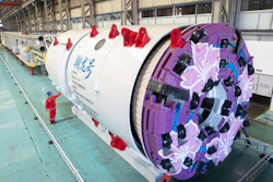 The cutter head of the new Xianglong 'boring and blasting machine.'
