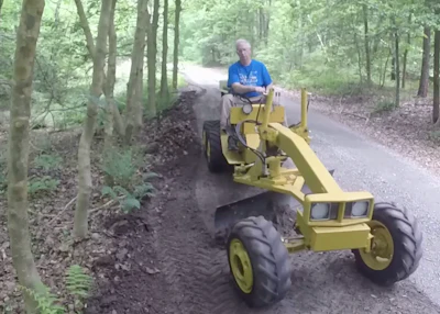 Cub Cadet Mini Grader Grading Driveway
