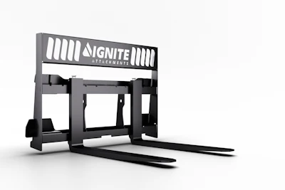 Ignite's new pallet fork frame for John Deere compact tractors