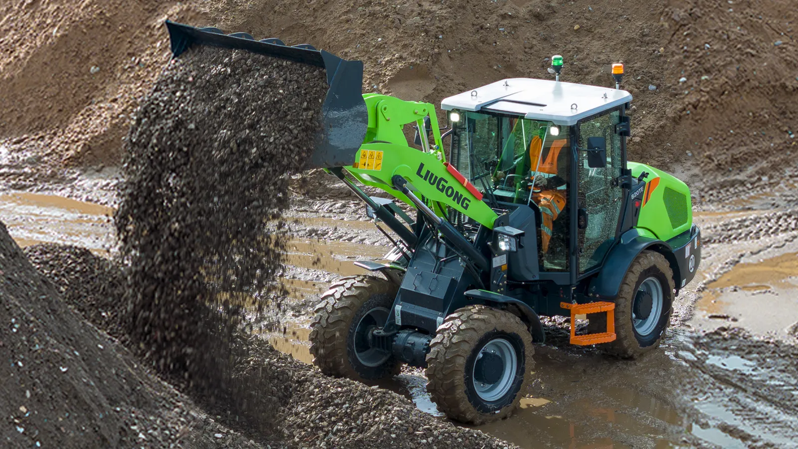 LiuGong's 820TE electric compact wheel loader