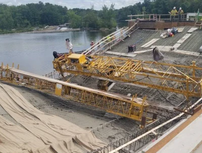 The recently collapsed Llewellyn Estes Bridge in Old Town, Maine.